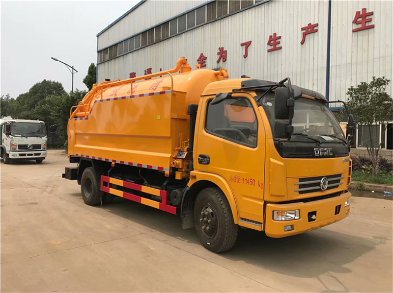 國六東風大多利卡清洗吸污車一體罐8方